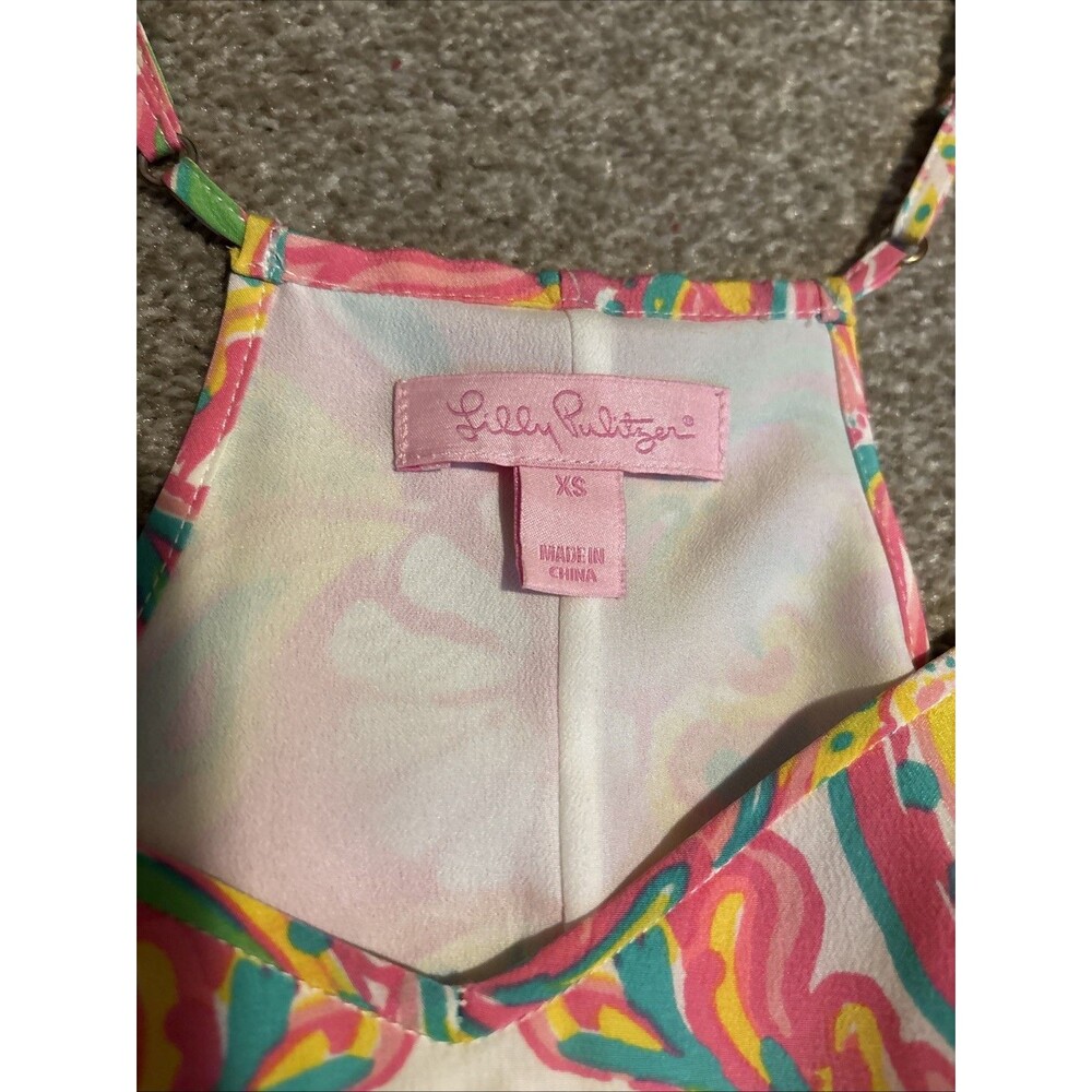 Lilly Pulitzer Double Trouble Silk Slip Dress Women’s Size XS - Picture 2 of 11